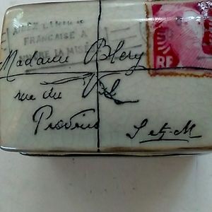 Love letters porcelain trinket box